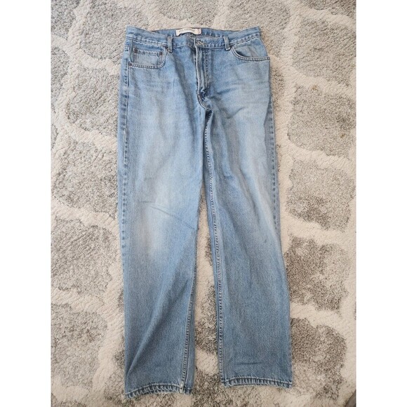 Levis 550 Jeans Mens 36x34 Blue Relaxed Fit Medium Wash Denim Pants - Picture 1 of 10